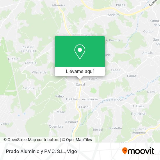 Mapa Prado Aluminio y P.V.C. S.L.