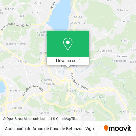 Mapa Asociación de Amas de Casa de Betanzos