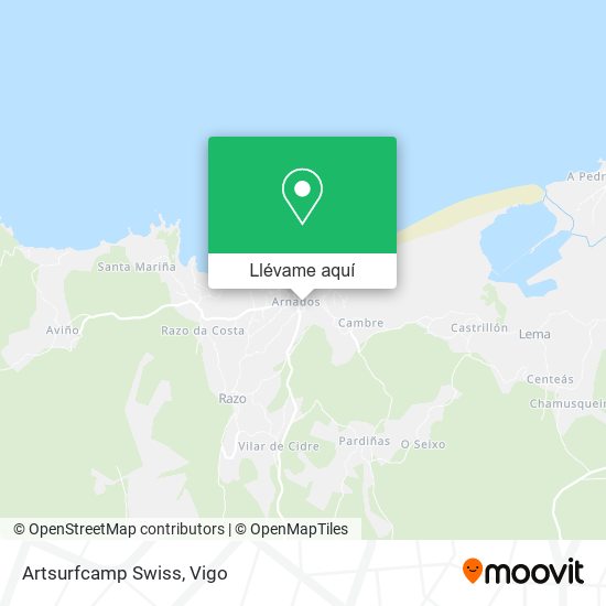 Mapa Artsurfcamp Swiss