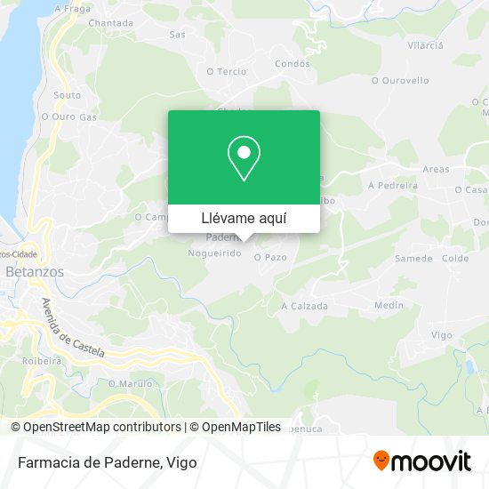 Mapa Farmacia de Paderne