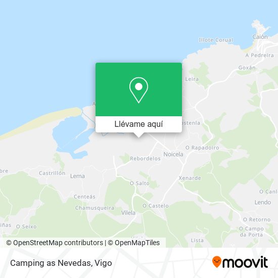 Mapa Camping as Nevedas