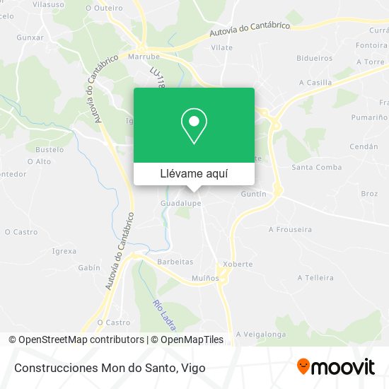 Mapa Construcciones Mon do Santo