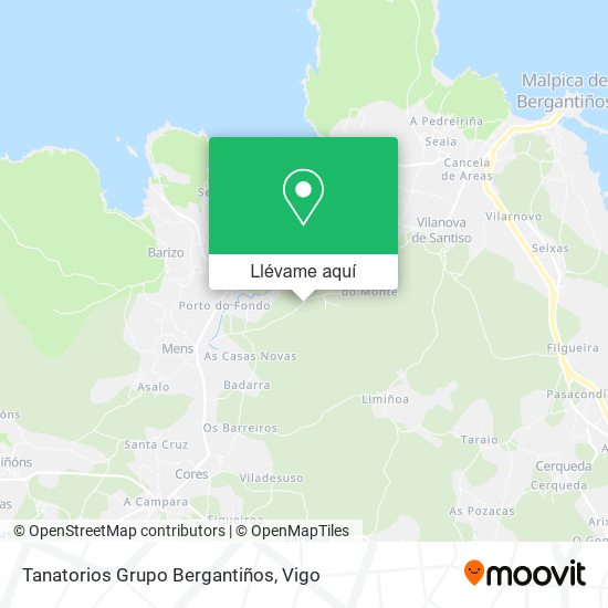 Mapa Tanatorios Grupo Bergantiños