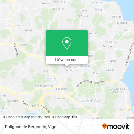 Mapa Polígono de Bergondo