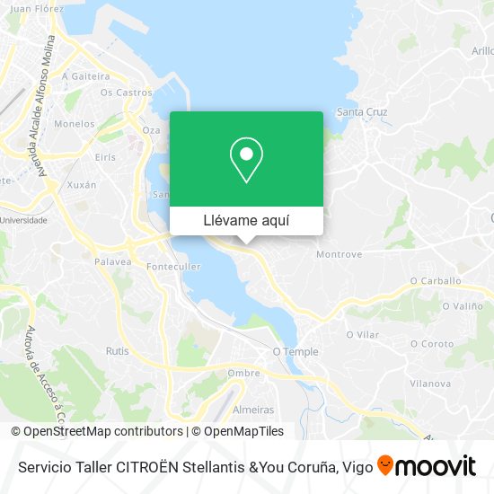 Mapa Servicio Taller CITROËN Stellantis &You Coruña