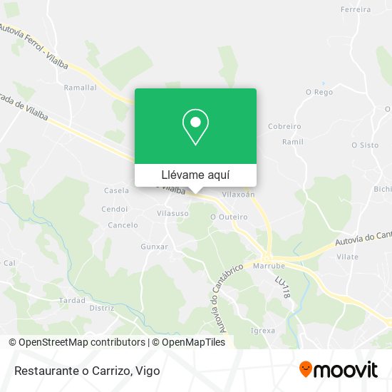 Mapa Restaurante o Carrizo