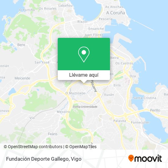 Mapa Fundación Deporte Gallego