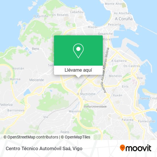 Mapa Centro Técnico Automóvil Saá