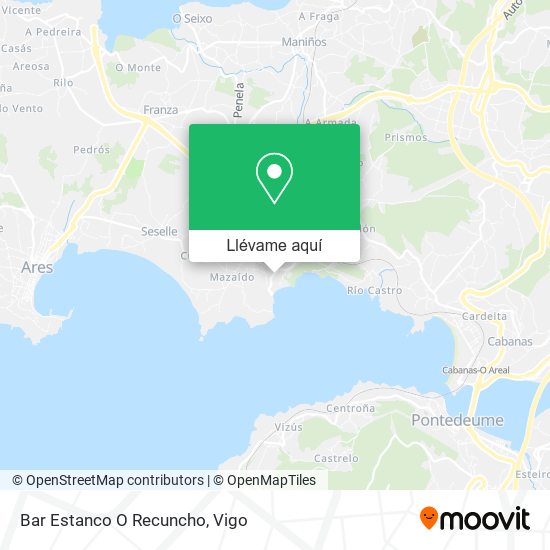 Mapa Bar Estanco O Recuncho