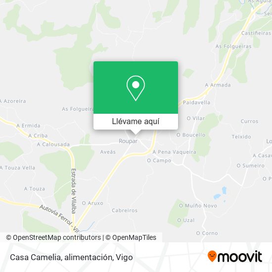 Mapa Casa Camelia, alimentación