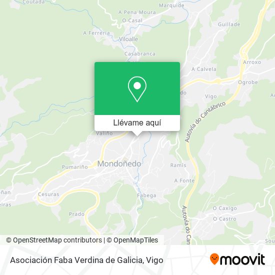 Mapa Asociación Faba Verdina de Galicia