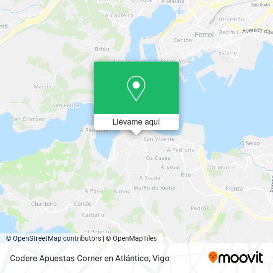 Mapa Codere Apuestas Corner en Atlántico