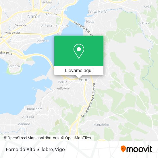 Mapa Forno do Alto Sillobre
