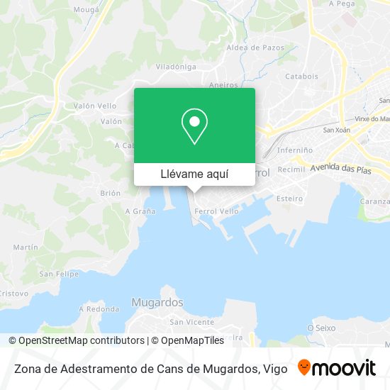Mapa Zona de Adestramento de Cans de Mugardos