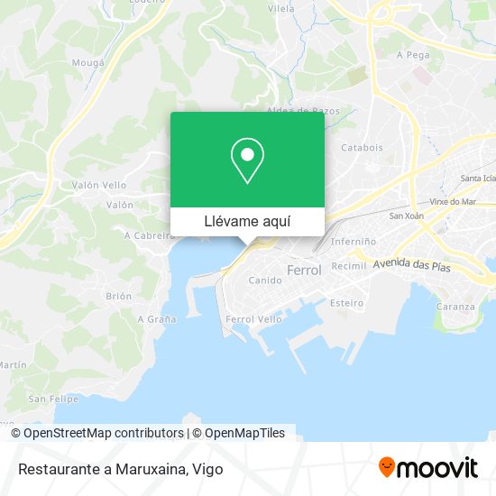 Mapa Restaurante a Maruxaina