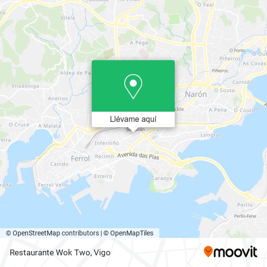 Mapa Restaurante Wok Two