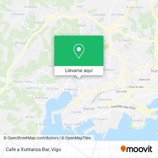 Mapa Café a Xuntanza Bar