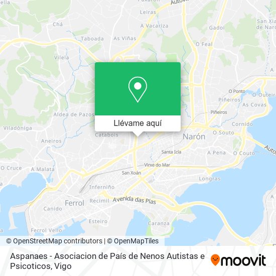 Mapa Aspanaes - Asociacion de País de Nenos Autistas e Psicoticos
