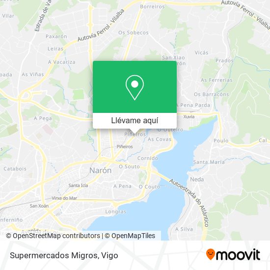 Mapa Supermercados Migros