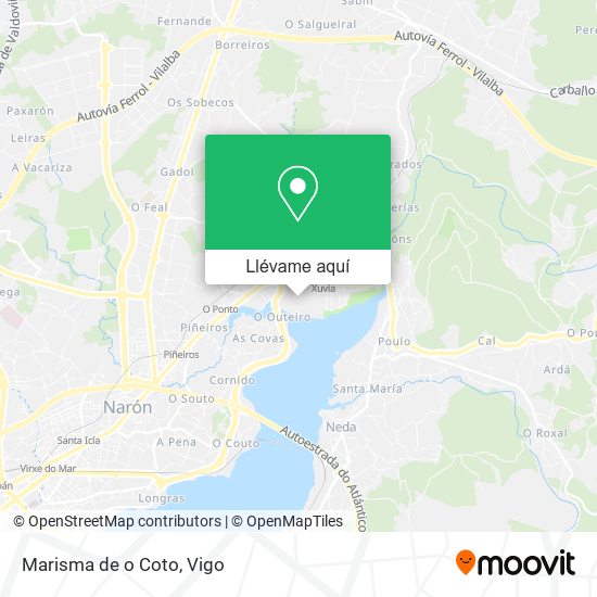 Mapa Marisma de o Coto