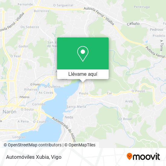Mapa Automóviles Xubia