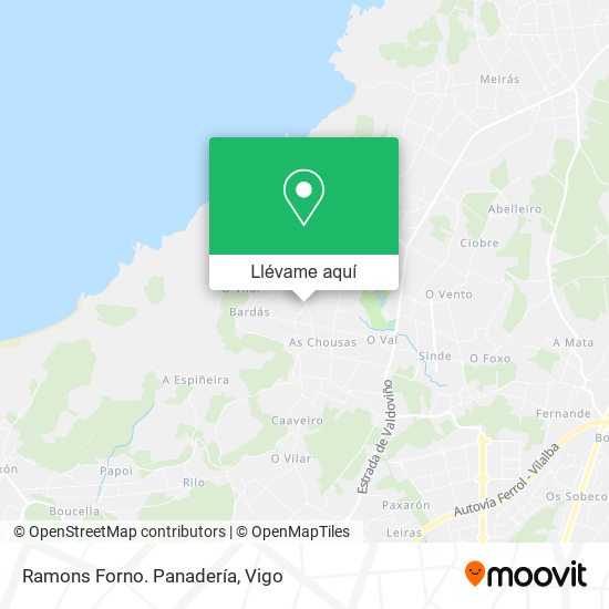 Mapa Ramons Forno. Panadería