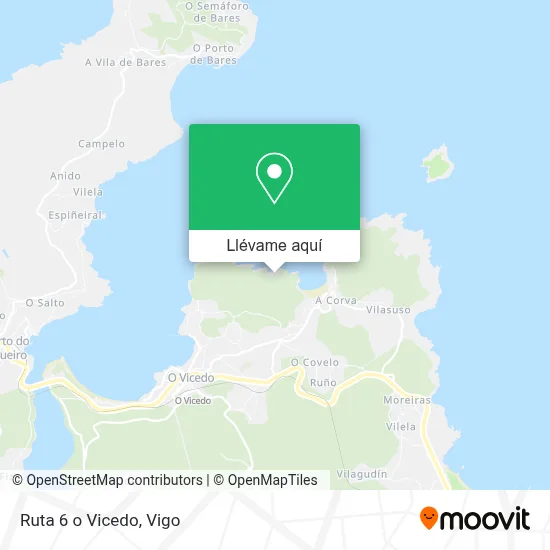 Mapa Ruta 6 o Vicedo