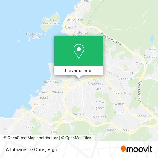 Mapa A Libraría de Chus