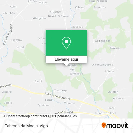 Mapa Taberna da Modia