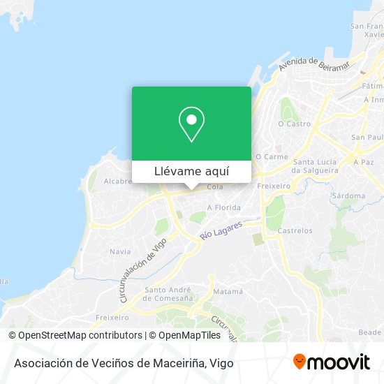 Mapa Asociación de Veciños de Maceiriña