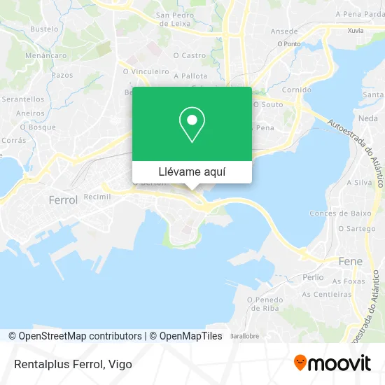 Mapa Rentalplus Ferrol