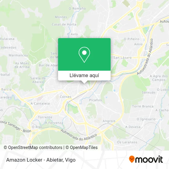 Mapa Amazon Locker - Abietar