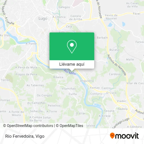 Mapa Río Fervedoira