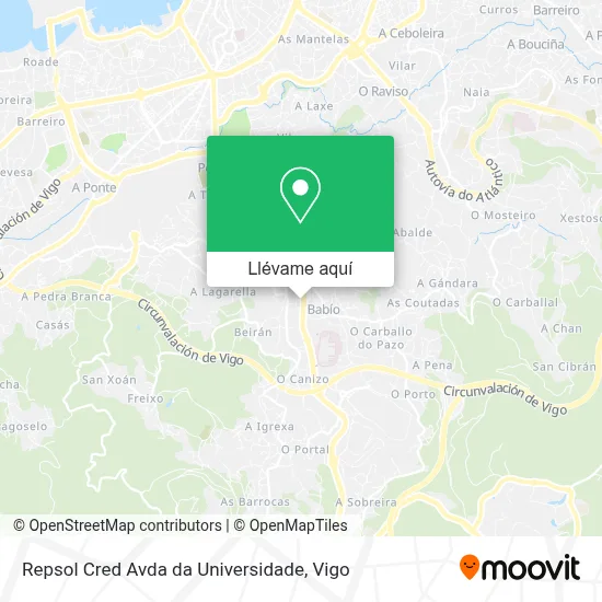 Mapa Repsol Cred Avda da Universidade
