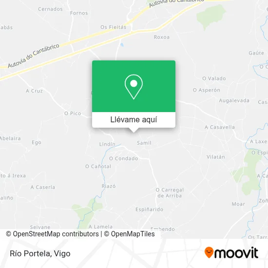 Mapa Río Portela