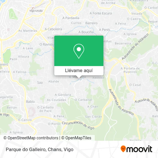Mapa Parque do Galleiro, Chans