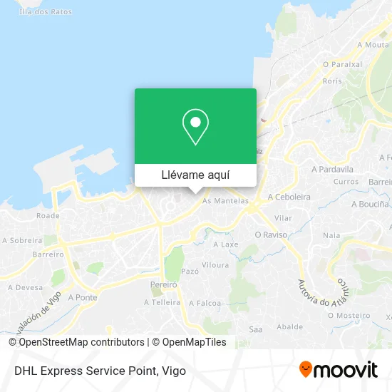 Mapa DHL Express Service Point
