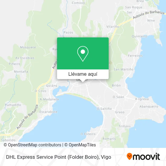 Mapa DHL Express Service Point (Folder Boiro)