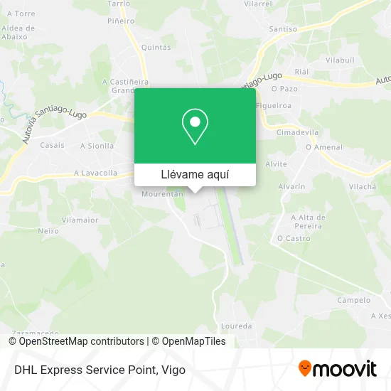 Mapa DHL Express Service Point