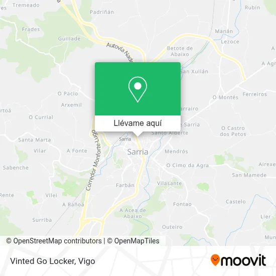 Mapa Vinted Go Locker
