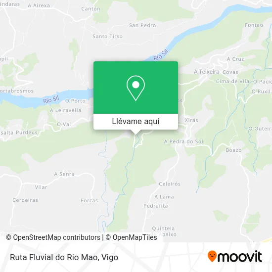 Mapa Ruta Fluvial do Rio Mao