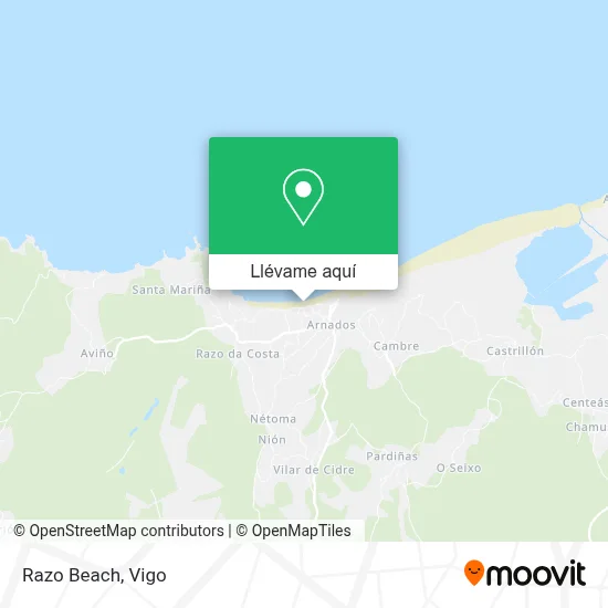 Mapa Razo Beach