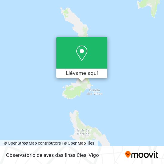 Mapa Observatorio de aves das Ilhas Cies