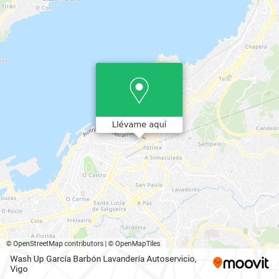 Mapa Wash Up García Barbón Lavandería Autoservicio