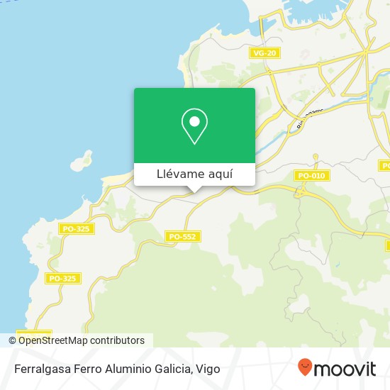 Mapa Ferralgasa Ferro Aluminio Galicia