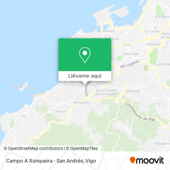 Mapa Campo A Xunqueira - San Andrés