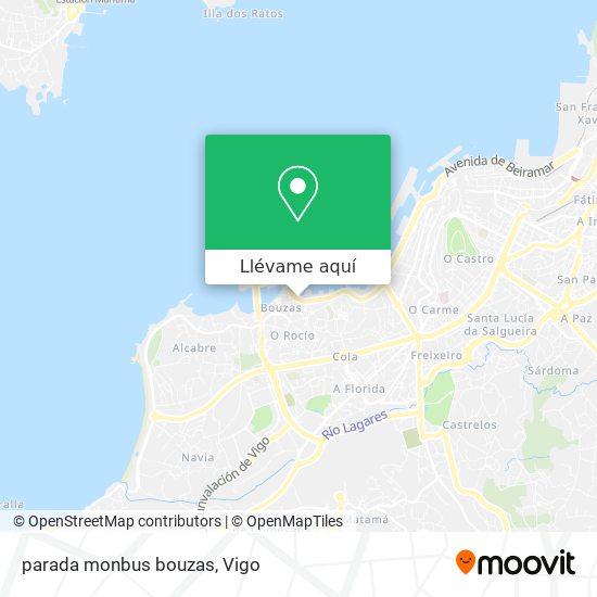 Mapa parada monbus bouzas