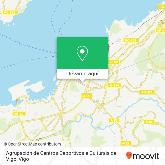 Mapa Agrupación de Centros Deportivos e Culturais de Vigo