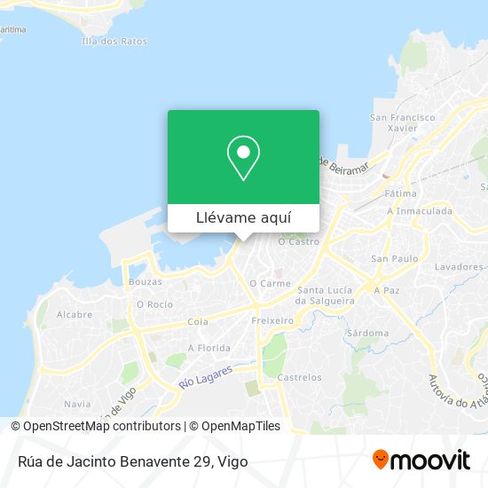 Mapa Rúa de Jacinto Benavente 29