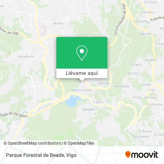 Mapa Parque Forestal de Beade